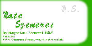 mate szemerei business card